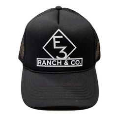 Black E3 Ranch & Co. Trucker Hat